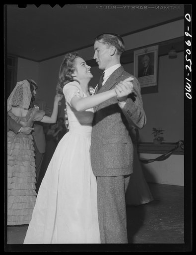San Augustine, Texas. High school students dancing at a banquet held by the Spanish Club
