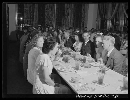 Untitled photo, possibly related to: San Augustine, Texas. Couples at the Spanish Club banquet