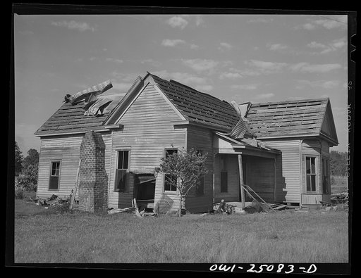 San Augustine, Texas. House damaged by the March tornado