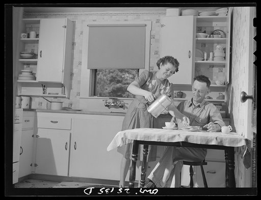 San Augustine, Texas. Mrs. Halberd [i.e., Halbert] fixing breakfast for her husband, the sheriff of San Augustine County