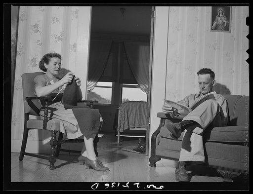 San Augustine, Texas. Jim Halberd [i.e., Halbert], the sheriff, at home with his wife