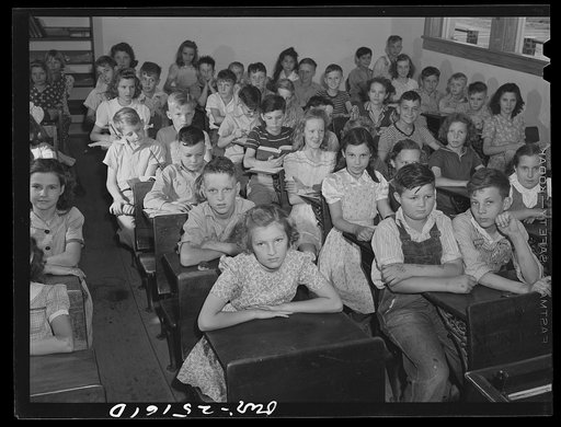 San Augustine, Texas. A class in primary school