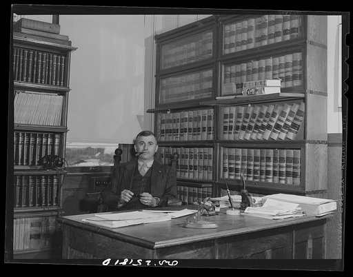 San Augustine, Texas. Mr. Ramsey, a lawyer, in his office