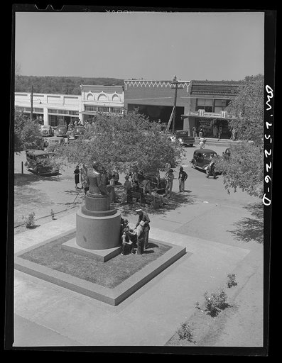 Untitled photo, possibly related to: San Augustine, Texas. The courthouse square on Saturday afternoon