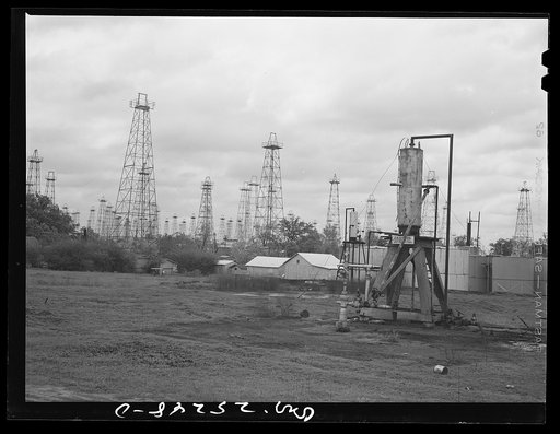 Untitled photo, possibly related to: Kilgore, Texas. Oil wells