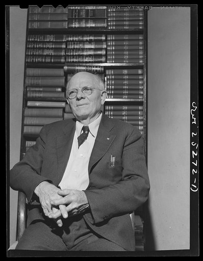 San Augustine, Texas. Dr. Rulfs in his office