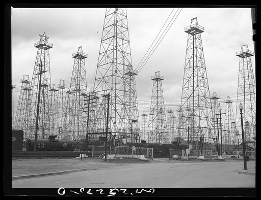 Kilgore, Texas. Oil derricks