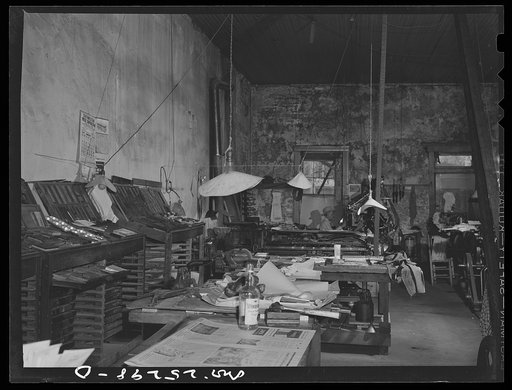 San Augustine, Texas. The office of the San Augustine Tribune