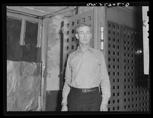 San Augustine, Texas. A man in jail
