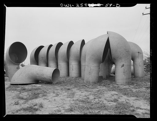 Bethlehem-Fairfield shipyards, Baltimore, Maryland. Ventilators in storage