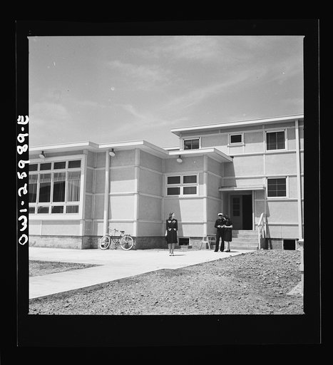 Arlington, Virginia. Rear view of part of Idaho Hall at Arlington Farms, a residence for women who work in the U.S. government for the duration of the war