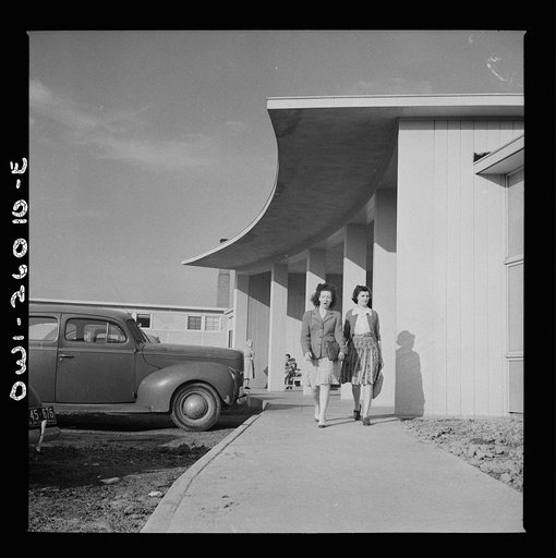 Arlington, Virginia. Front entrance to Idaho Hall, Arlington Farms, a residence for women who work for the U.S. government for the duration of the war