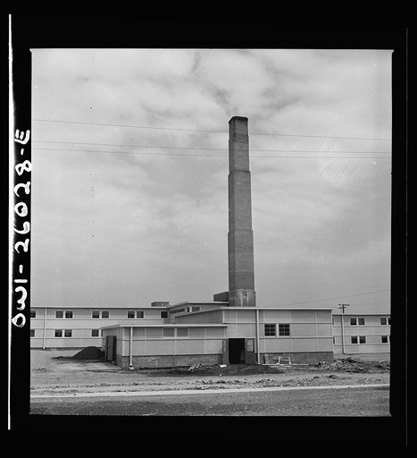 Untitled photo, possibly related to: Arlington, Virginia. The heating plant at Arlington Farms, a residence for women who work in the U.S. government for the duration of the war