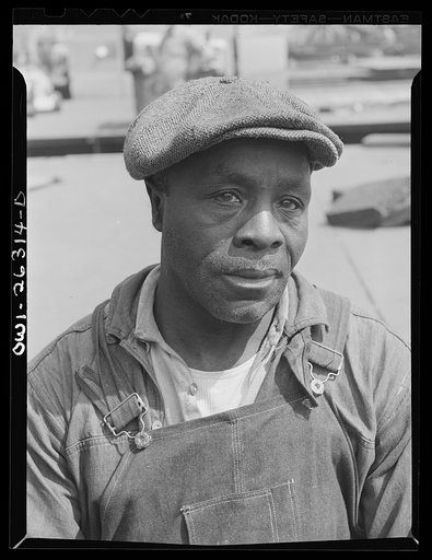 Bethlehem-Fairfield shipyards, Baltimore, Maryland. A Negro shipyard worker
