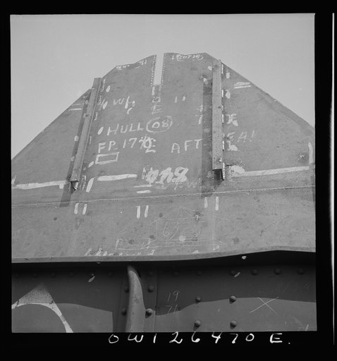 Bethlehem-Fairfield shipyards, Baltimore, Maryland. Hull section