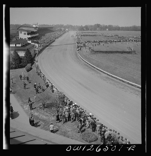Pimlico racetrack, near Baltimore, Maryland. General view of Pimlico track
