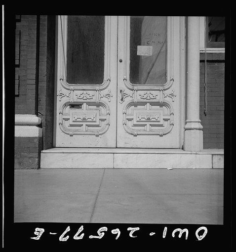 Galveston, Texas. Doorway to a bank