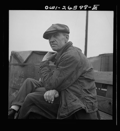 Cicero, Illinois. A yardmaster at the Clyde yard of the Chicago, Burlington and Quincy Railroad