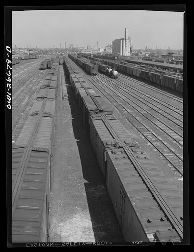 Chicago, Illinois. General view of part of the Galewood yard of the Chicago, Milwaukee, Saint Paul and Pacific Railroad