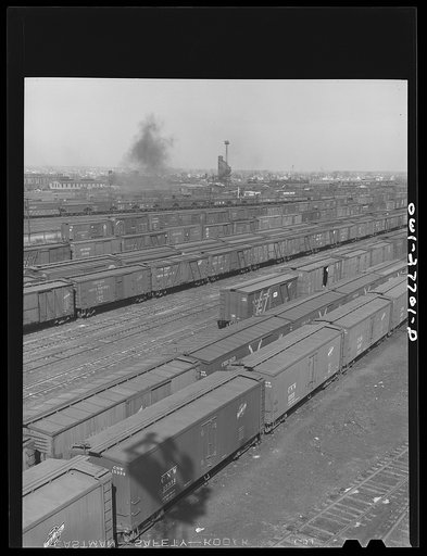 Chicago, Illinois. General view of part of the Proviso yard of the Chicago and Northwestern Railroad
