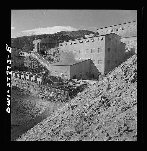 Morenci, Arizona. Copper concentrating plant of the Phelps Dodge mining corporation where ore is processed