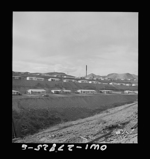 Morenci, Arizona. Newly erected homes for employees of the open-pit copper mine of the Phelps Dodge mining corporation
