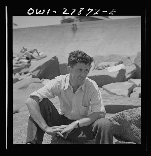 Untitled photo, possibly related to: Galveston, Texas. Seawall along the beach