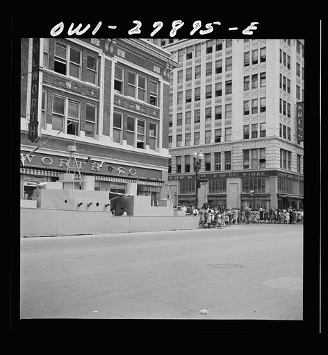 Houston, Texas. Recruiting station on a downtown street