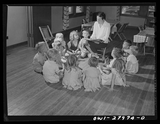 Orange, Texas. Nursery school close to the shipyard where working mothers leave their children from 6 a.m. to 6 p.m.