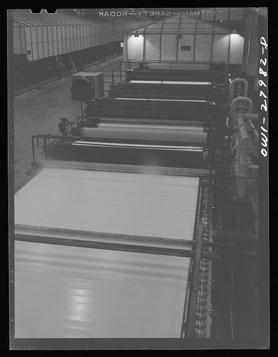 Untitled photo, possibly related to: Houston, Texas. Paper machine at the Champion paper company