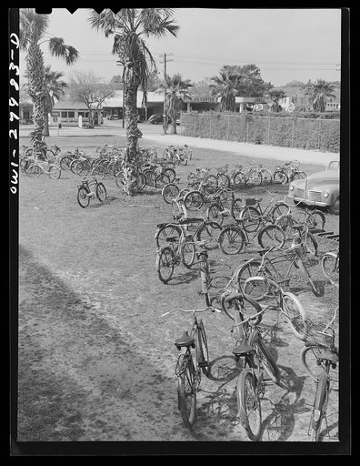 Orange, Texas. Bicycles at the high school