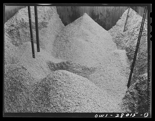Houston, Texas. Ground wood pulp at Champion paper mill