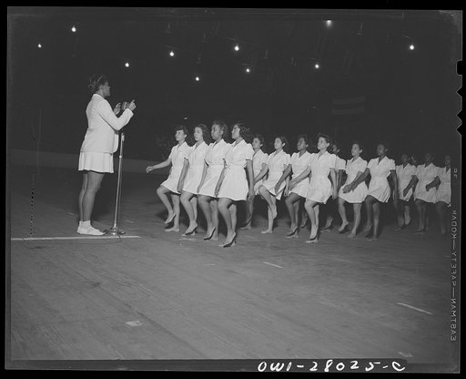 Washington, D.C. With "Victory through good health" as a slogan, Negro schools held a show at the Uline arena stressing the importance of physical education programs. Women of Howard University in a Swedish calisthenics drill