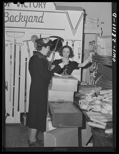 Washington, D.C. Victory gardening in the Northwest section. Buying equipment
