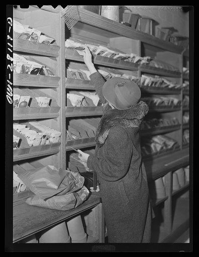 Washington, D.C. Victory gardening in the Northwest section. Buying seed for the victory garden