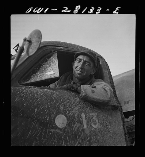 Private Charles Nasholts, of Auburn, New York. A mechanic in civilian life, he is serving as a truck driver with the United States Army overseas