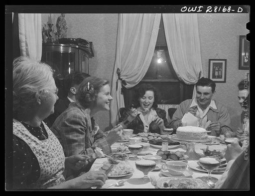 Niagara Falls, New York. Midnight supper at Nan Hannegan's twentieth birthday party. Her mother takes in girl war workers as boarders