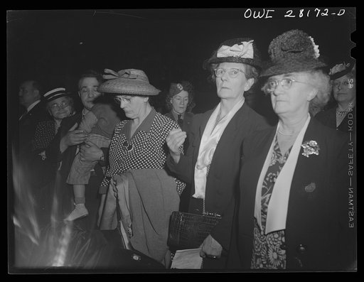 Untitled photo, possibly related to: Buffalo, New York. Naturalized citizens attending an "I am an American" day rally at the Memorial Auditorium