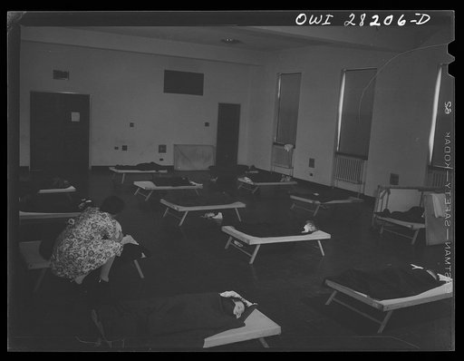 Buffalo, New York. Lakeview nursery school for children of working mothers, operated by the Board of Education at a tuition fee of three dollars weekly. Taking naps after lunch