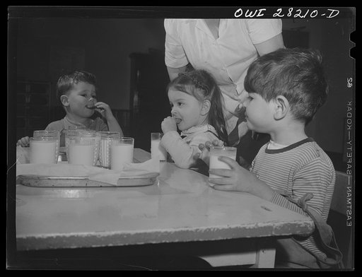 Buffalo, New York. Lakeview nursery school for children of working mothers, operated by the Board of Education at the tuition fee of three dollars weekly. Midafternoon milk and zweibach