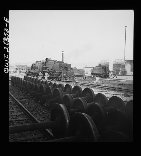 A railroad yard somewhere in Iran
