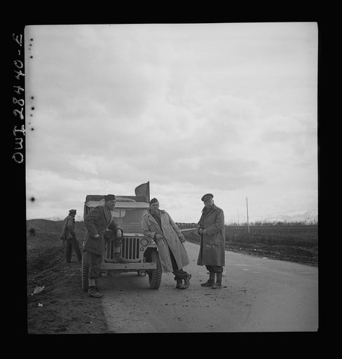 Correspondents with a United States Army truck convoy which carried supplies for the aid of Russia somewhere in Iran