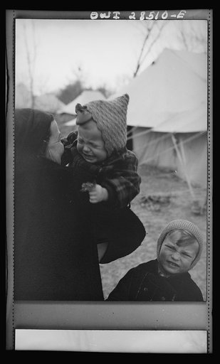 Teheran, Iran. Baby girl at a Polish evacuee camp with her mother