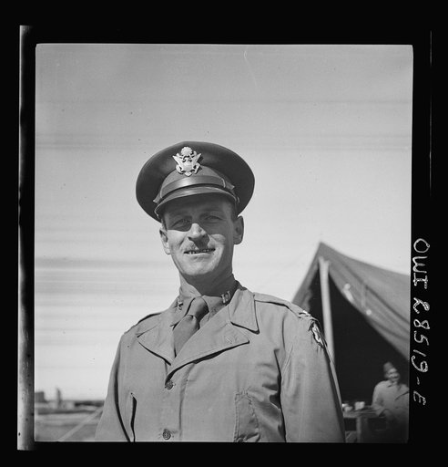 Colonel Don Shingler, Commander of the United States Army Motor Transport Division in Iran and Iraq who directs convoys carrying supplies through the Persian corridor for Russia. Somewhere in Iran