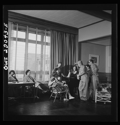 Arlington, Virginia. The main lounge in Idaho Hall, Arlington Farms, a residence for women who work in the United States government for the duration of the war