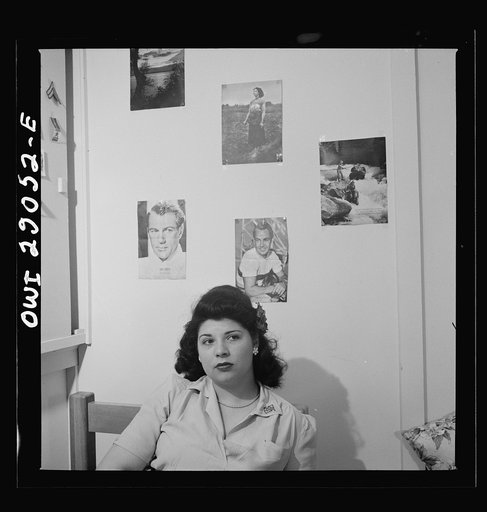 Arlington, Virginia. A satisfied customer in Idaho Hall, Arlington Farms, a residence for women who work in the United States government for the duration of the war. There's always something doing here, never a dull moment