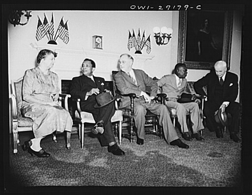 Untitled photo, possibly related to: President of Liberia Greeted at the White House. His Excellency Edwin Barclay, President of the Republic of Liberia and President-elect William V.S. Tubman, were accorded full honors on their arrival at the White House as guests of the United States government. O
