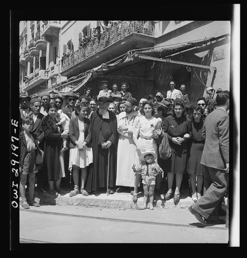Tunis, Tunisia. Allied troops entering Tunis