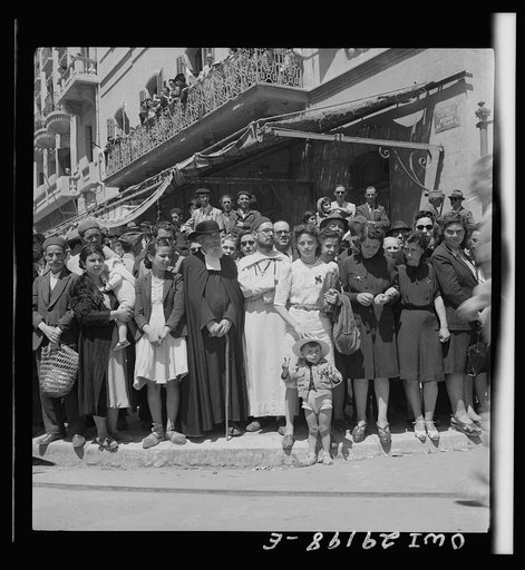 Tunis, Tunisia. Allied troops entering Tunis