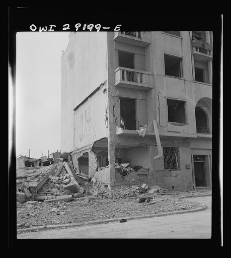 Some of the devastation around Tunis after the Allies delivered the knockout blow